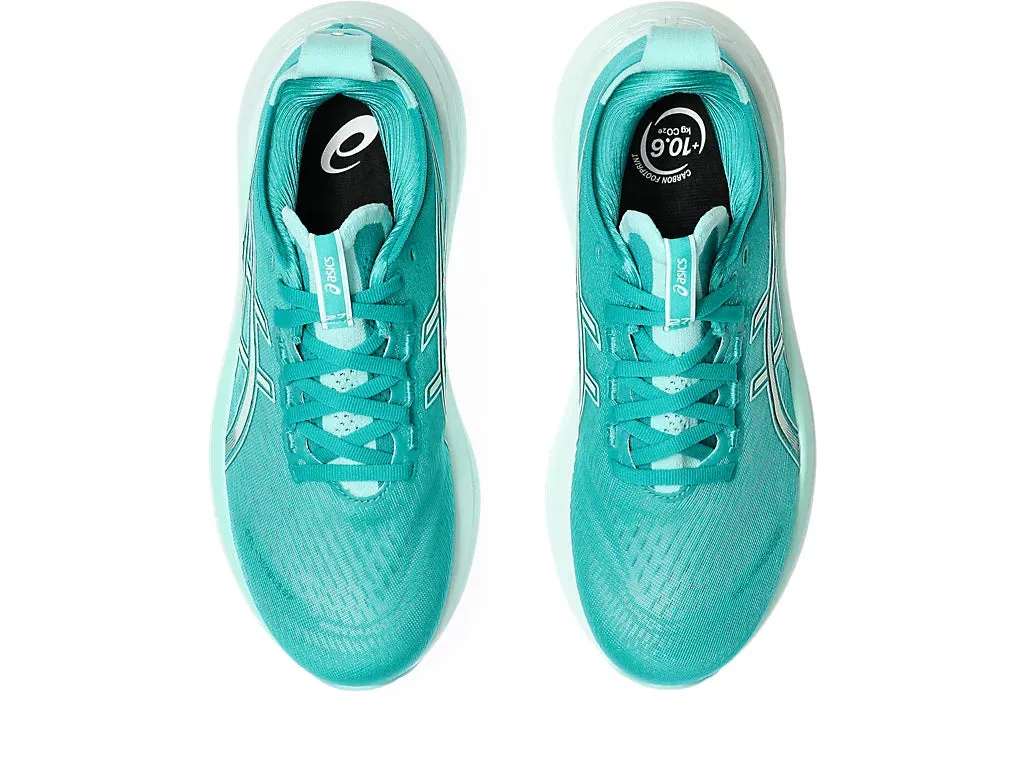 Asics Women's GEL-NIMBUS 27 Running Shoes in Wave Teal/Illuminate Mint