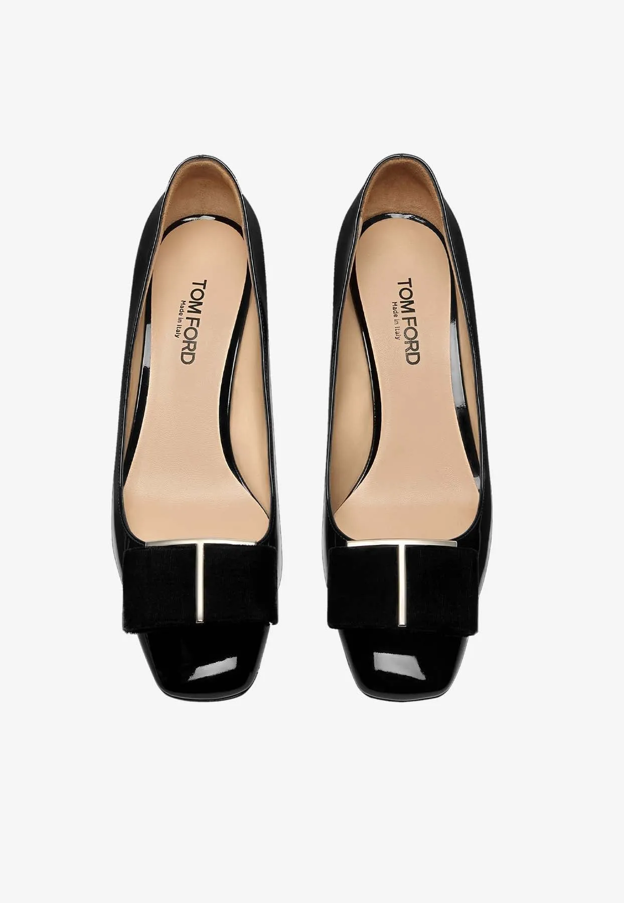 Audrey 55 Pumps in Patent Leather and Velvet