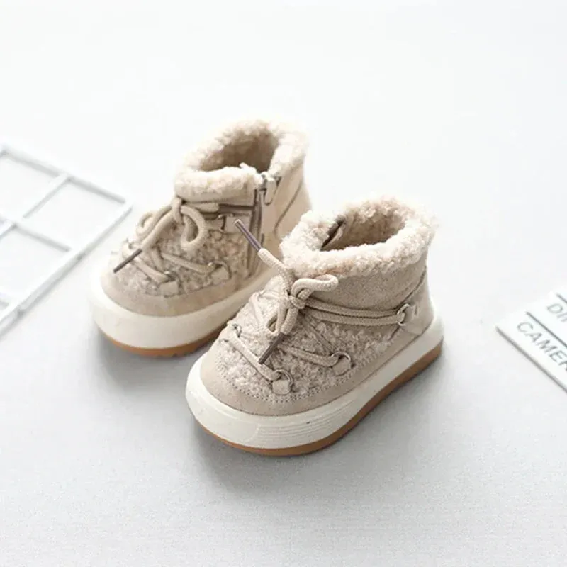 Babies' Warm, Cozy, Non-Slip Rubber Sole Snow Boots