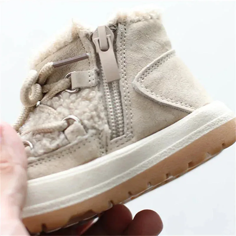 Babies' Warm, Cozy, Non-Slip Rubber Sole Snow Boots