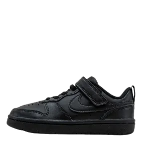 Court Borough Low 2 Little Kids' Shoes BLACK/BLACK-BLACK