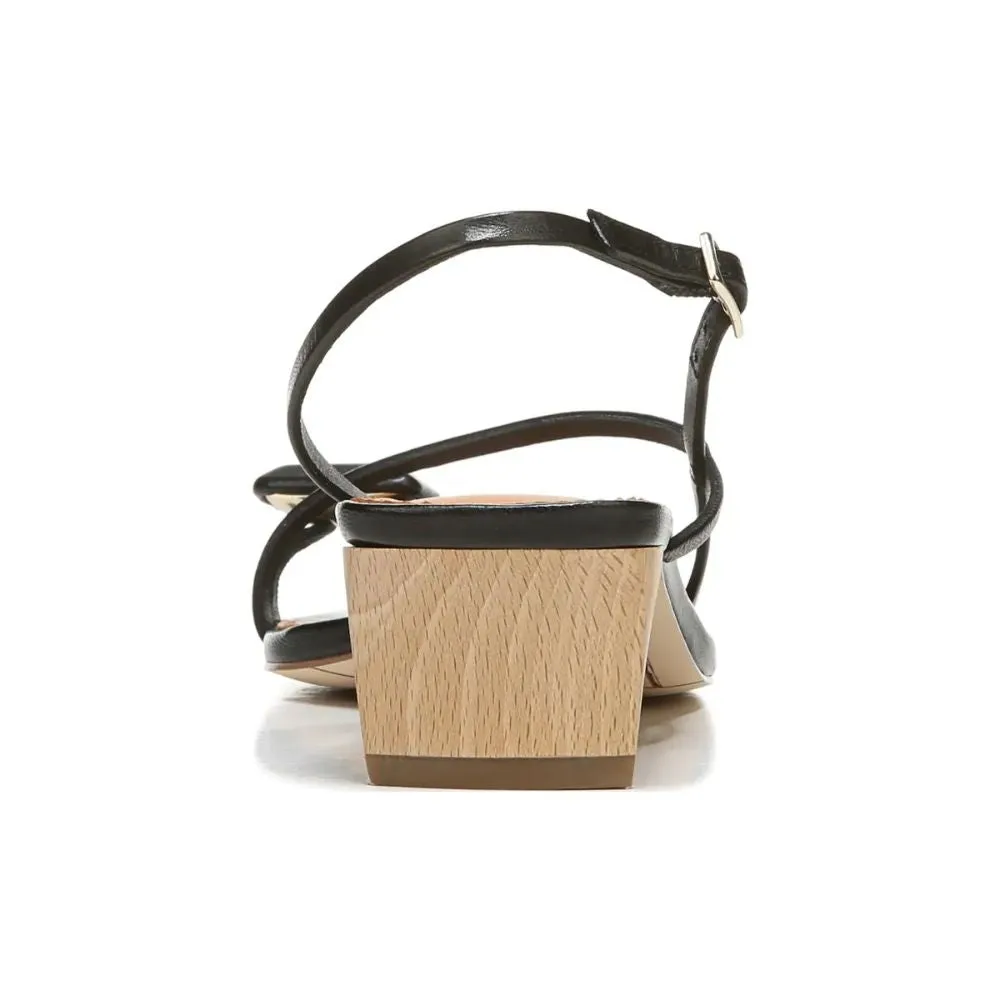 Courtney Black Leather Franco Sarto Sandals
