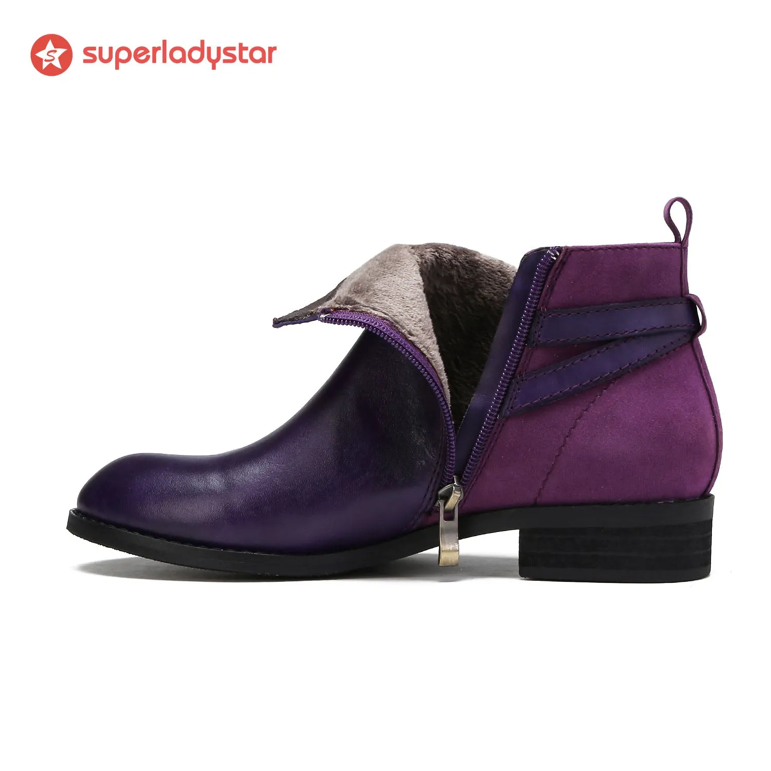 Cozy Leather Flat Boots