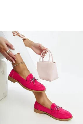 Dark pink low slip-on loafers