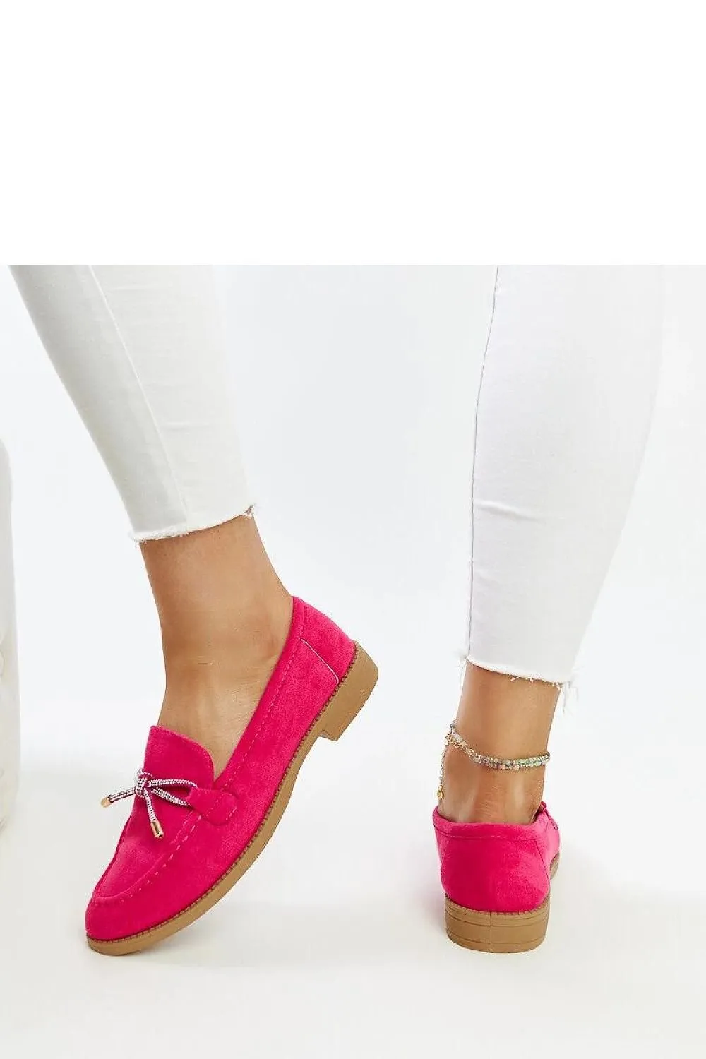 Dark pink low slip-on loafers