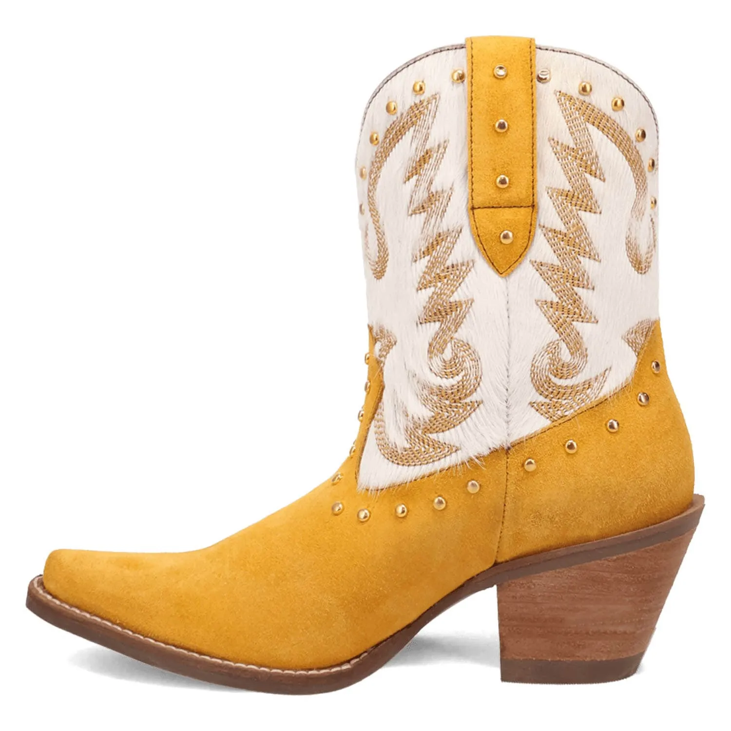 Dingo Womens Rodeo Queen Yellow Suede Cowboy Boots