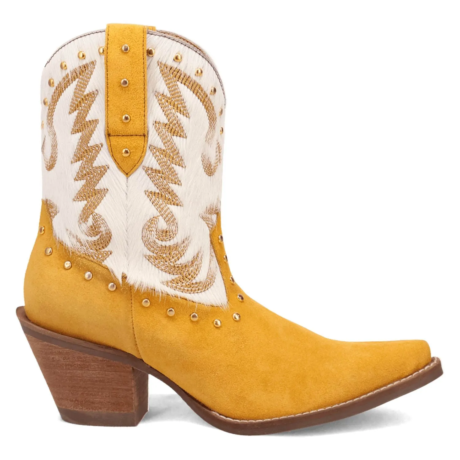 Dingo Womens Rodeo Queen Yellow Suede Cowboy Boots