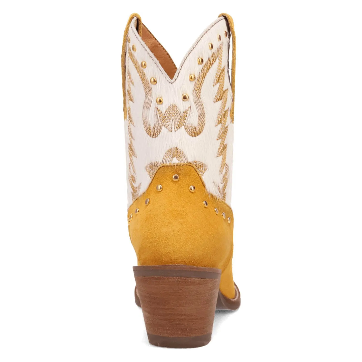 Dingo Womens Rodeo Queen Yellow Suede Cowboy Boots