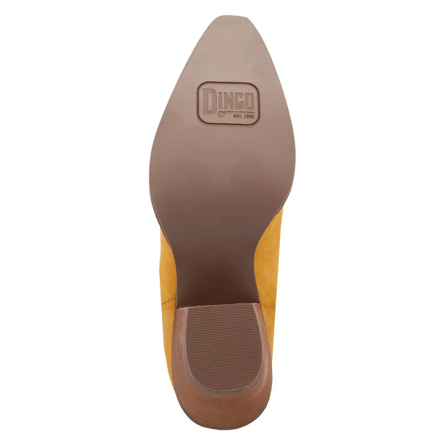 Dingo Womens Rodeo Queen Yellow Suede Cowboy Boots