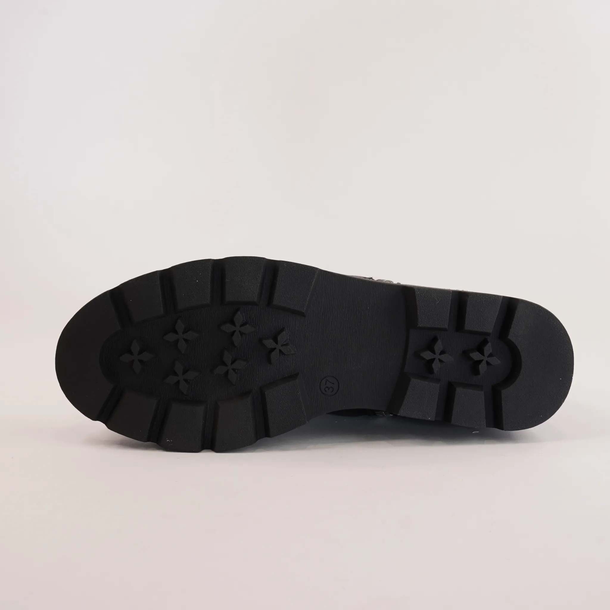 Dlinga Black/Black Fur Leather Boots