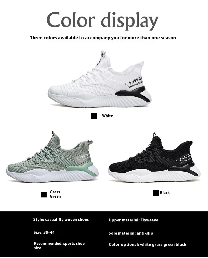 Fashion Simple Casual Shoes Student Outdoor FlyKnit Lightweight Breathable Sneaker