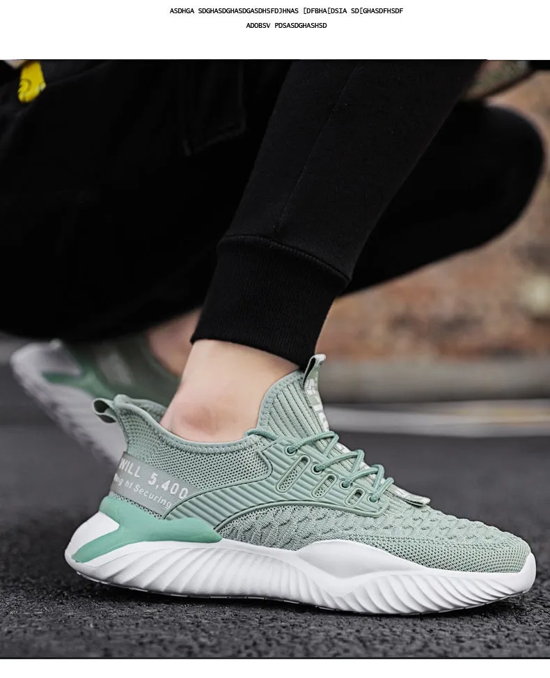 Fashion Simple Casual Shoes Student Outdoor FlyKnit Lightweight Breathable Sneaker