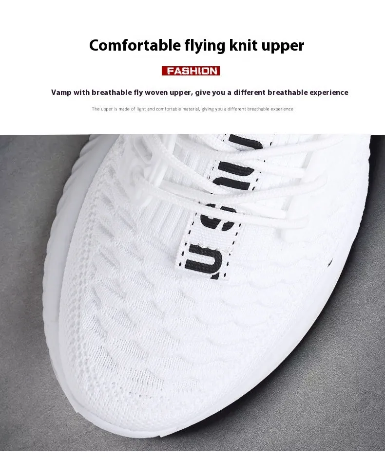 Fashion Simple Casual Shoes Student Outdoor FlyKnit Lightweight Breathable Sneaker