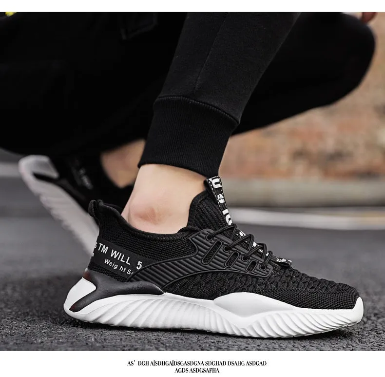 Fashion Simple Casual Shoes Student Outdoor FlyKnit Lightweight Breathable Sneaker