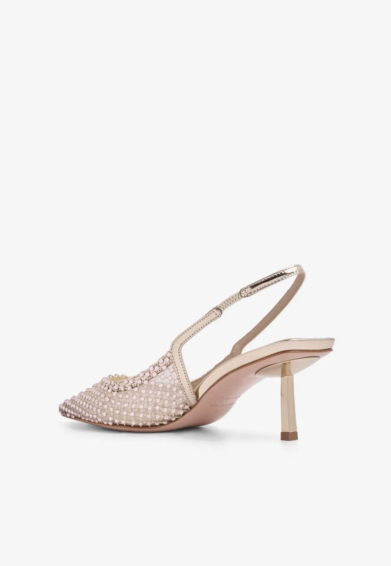 Gilda 60 Crystal Mesh Slingback Pumps