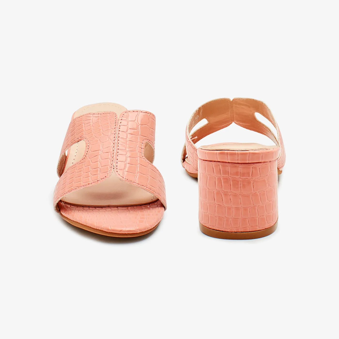 H-Strap Block Heels for Women