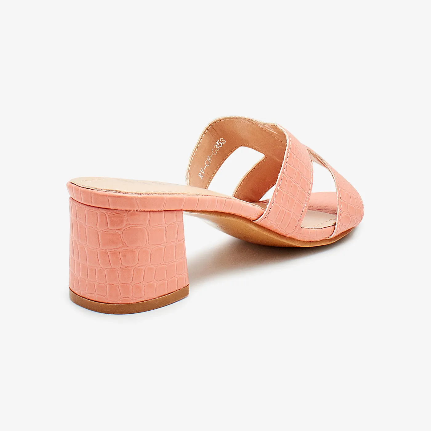 H-Strap Block Heels for Women