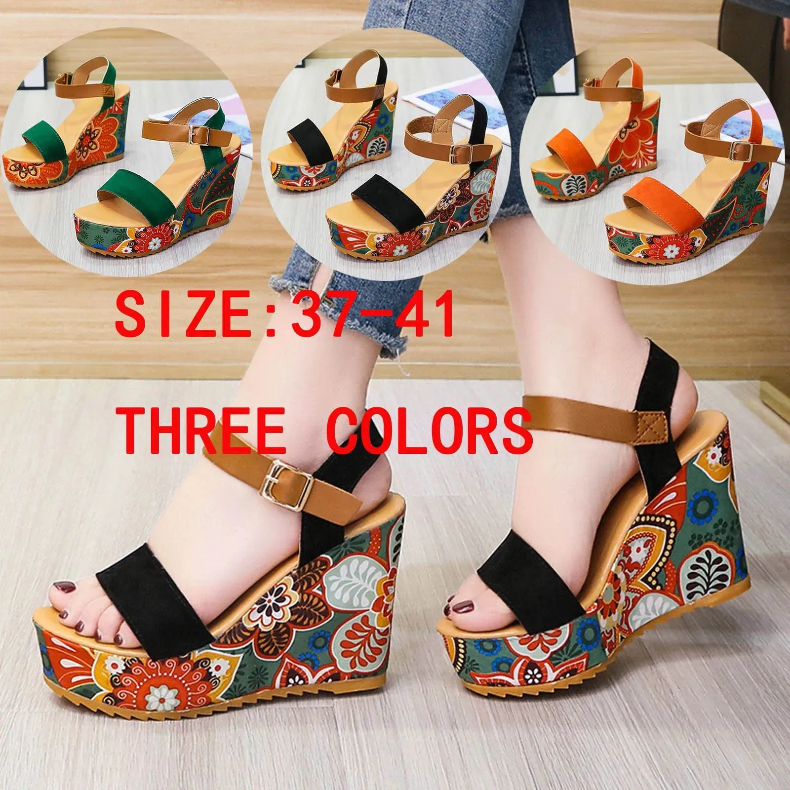 Heeled Sandals Summer Women - Elegant Platform Wedge Luxury Heels