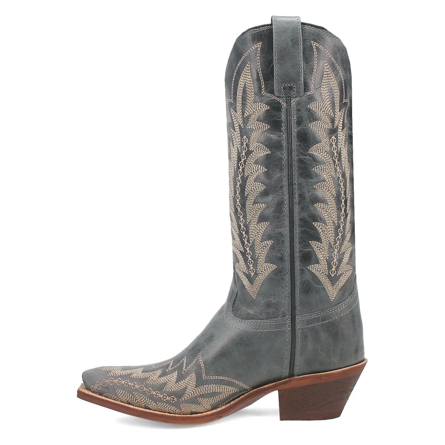 Laredo Womens Emmylee Blue Leather Cowboy Boots