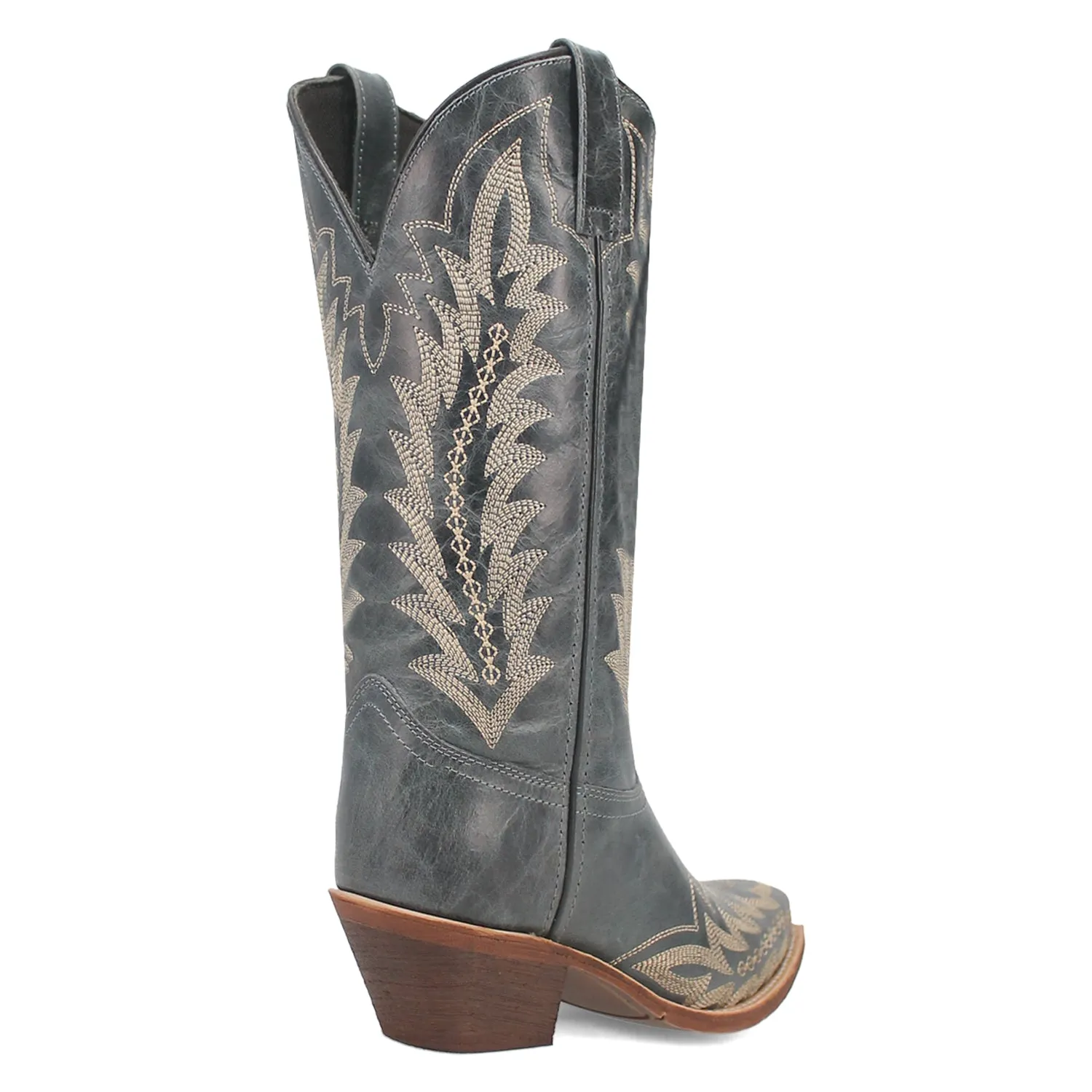 Laredo Womens Emmylee Blue Leather Cowboy Boots