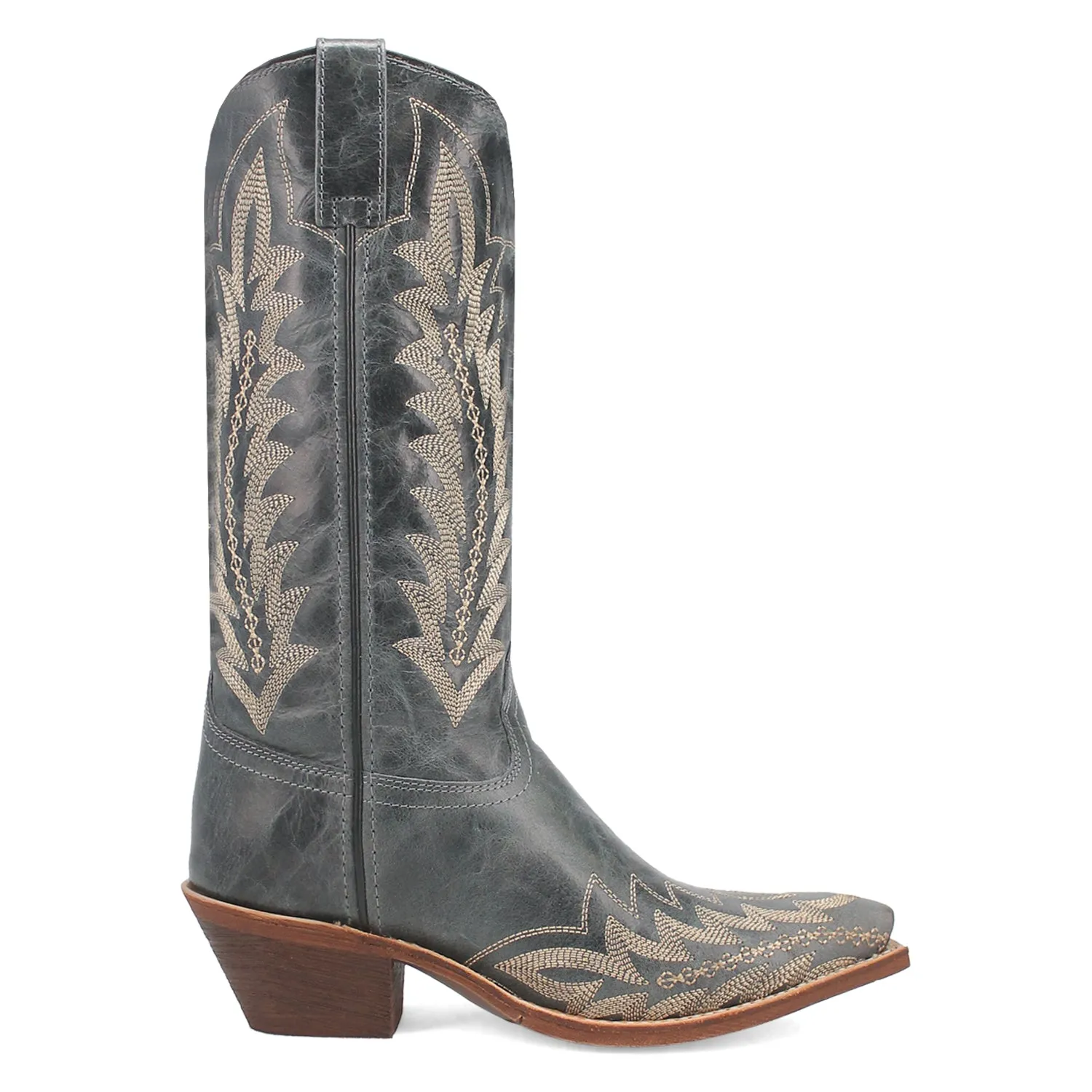 Laredo Womens Emmylee Blue Leather Cowboy Boots