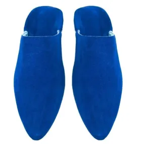 Men Moroccan Slipper in Suede Majorelle Blue