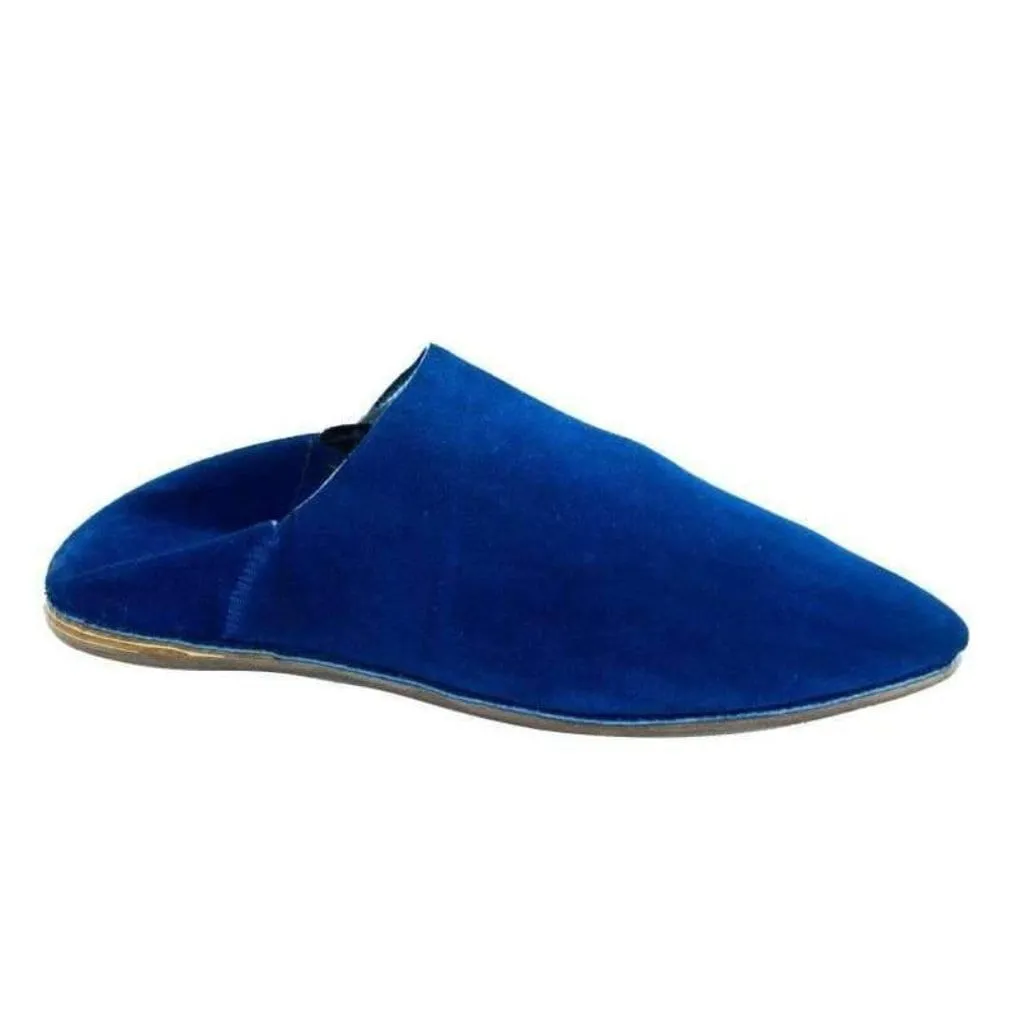 Men Moroccan Slipper in Suede Majorelle Blue