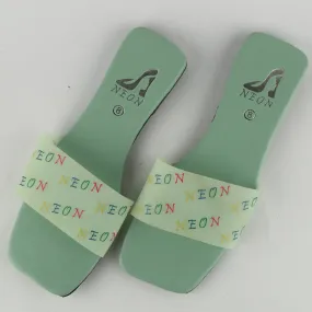 Neon Signature Slipper Sea Green