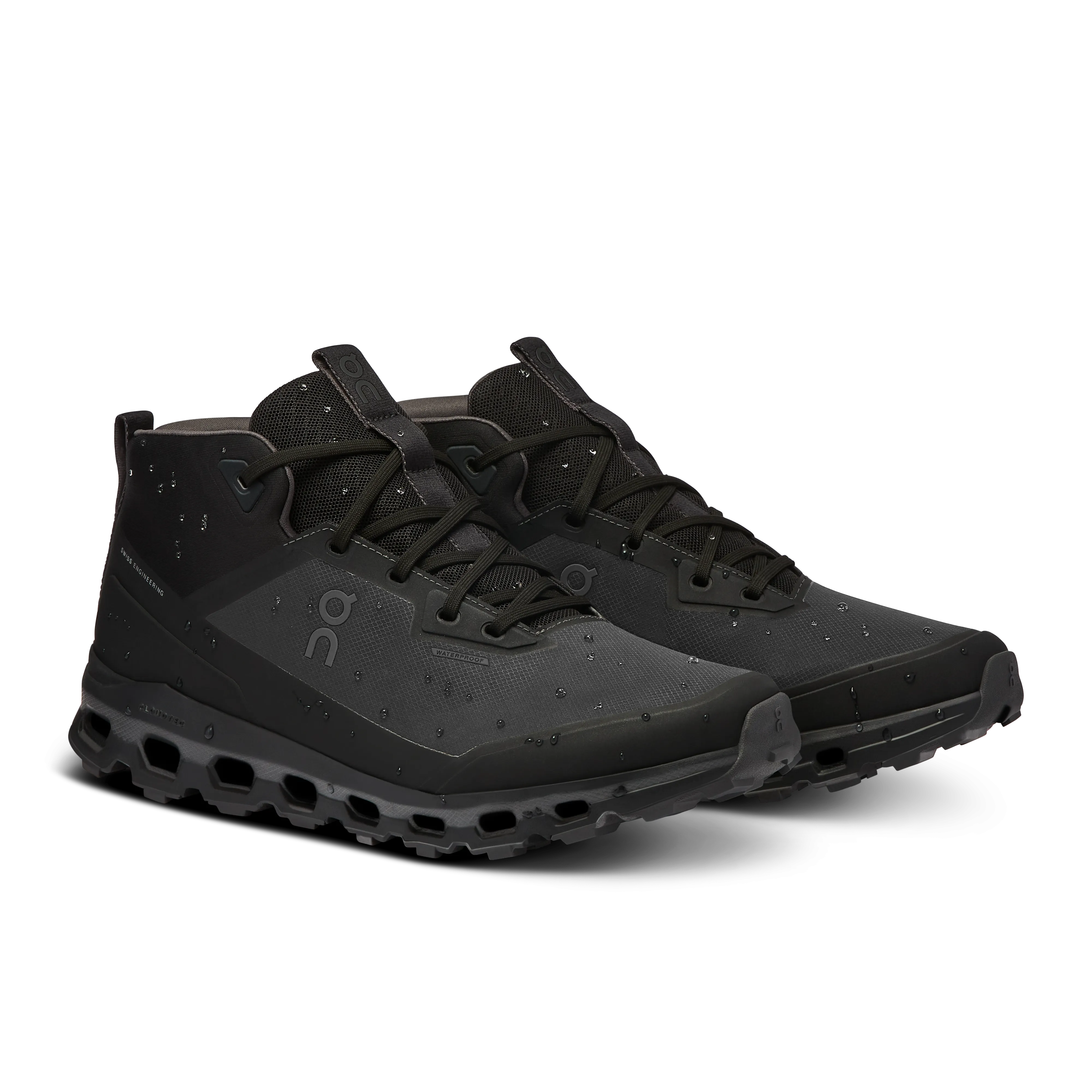 On Running Men's Cloudroam Waterproof Shoes - Black / Eclipse