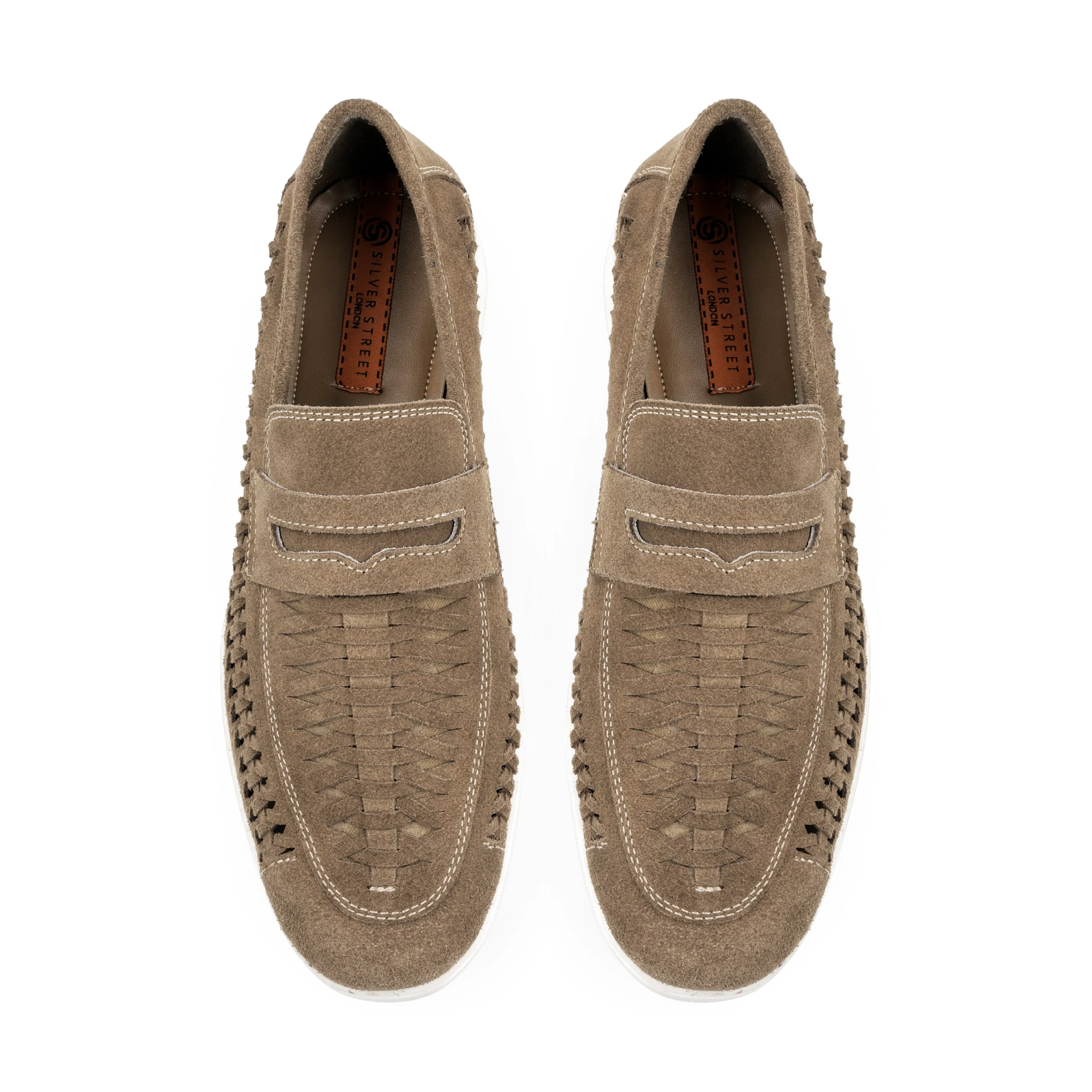 Perth Suede Leather Woven Loafer - Butter Brown
