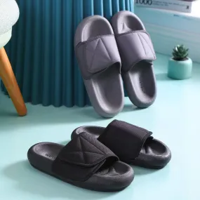 Unisex Velcro Canvas House Slippers – Soft Sole Comfort