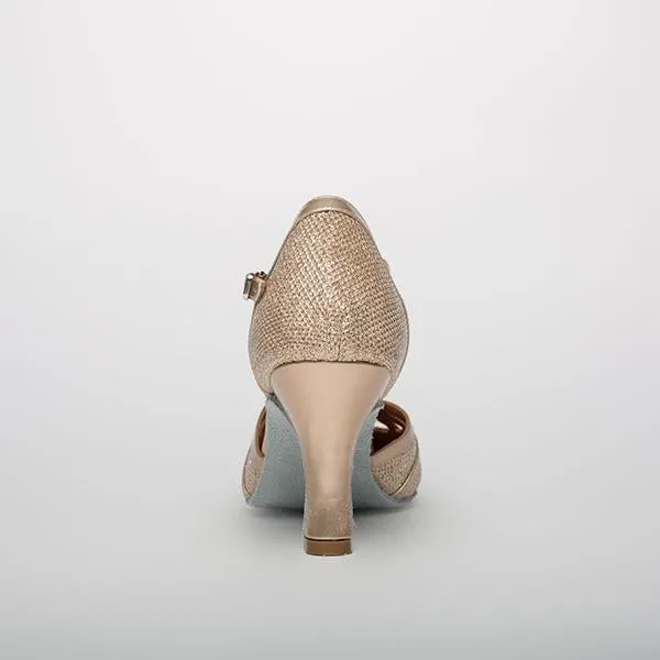 Women's Elegant Laser Sequin Cha Cha Dance Shoes 86045006S