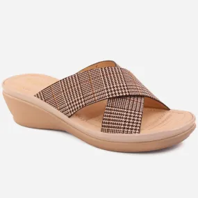 Women’s “ODEYA” Crossover Strap Comfort Slipper